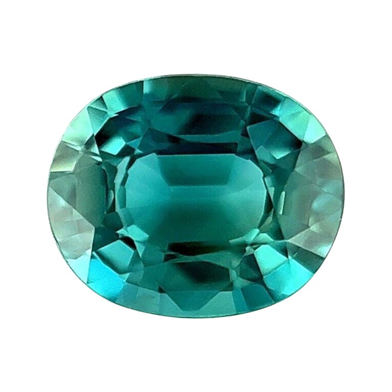 Teal Sapphire 1.18Ct Natural Vivid Green Blue Australian Oval Cut Gem VS