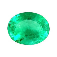 Natural 1.85Ct Emerald Rare Vivid Green Oval Cut Loose Gemstone