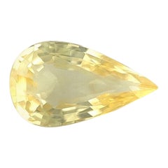 GIA Certified 1.28Ct Ceylon Sapphire Untreated Vivid Yellow Pear Cut