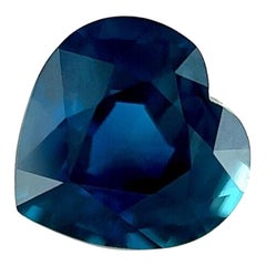 1.01Ct GIA Certified Deep Blue Sapphire Rare Heart Cut Loose Gemstone VS
