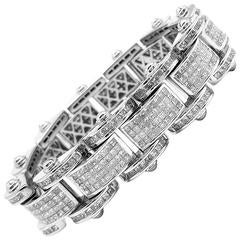 Stunning Large Diamond Gold Bracelet