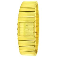 Retro Piaget Yellow Gold Polo Backwind Wristwatch. Upgraded Movement 757P, New battery
