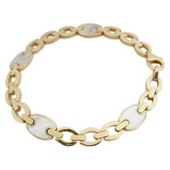 Mother of Pearl Yellow Gold Link Bracelet