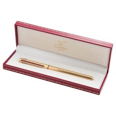 Cartier Retro French Diabolo Stylo Plume Fountain Pen 18K Gold Nib SN 134023