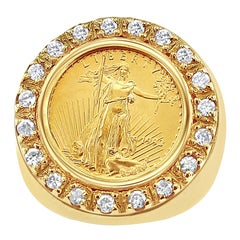 Anillo de la Dama de la Libertad 1993 con halo de diamantes