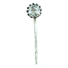 Antique Georgian sterling silver and paste stick pin 