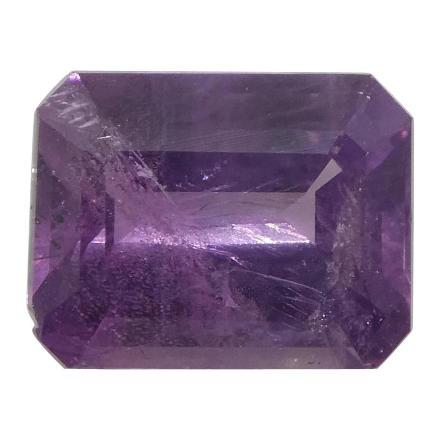 0.76ct Octagonal Pinkish Purple Sapphire GIA Certified Pakistan / Kashmir Unheat For Sale