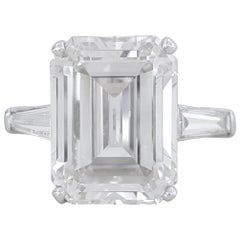 GIA Certified 2.55 Type IIA Emerald Cut Diamond Engagement Ring