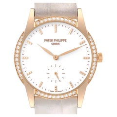 Patek Philippe Calatrava Rose Gold Diamond Ladies Watch 7122