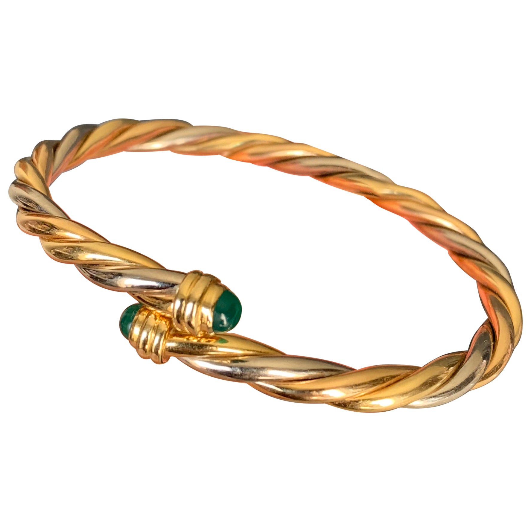 Cartier: 18 Karat Gold Tri-Color-Armreif im Angebot