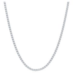 Used Diamond Tennis Necklace 15.50 Carats