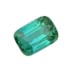 Belle bague en tourmaline verte bleutée de 1,90 carat, pierre précieuse de la mine afghane 