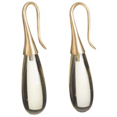 Oro Verdi Smooth Long 14k Cone Drop Earrings