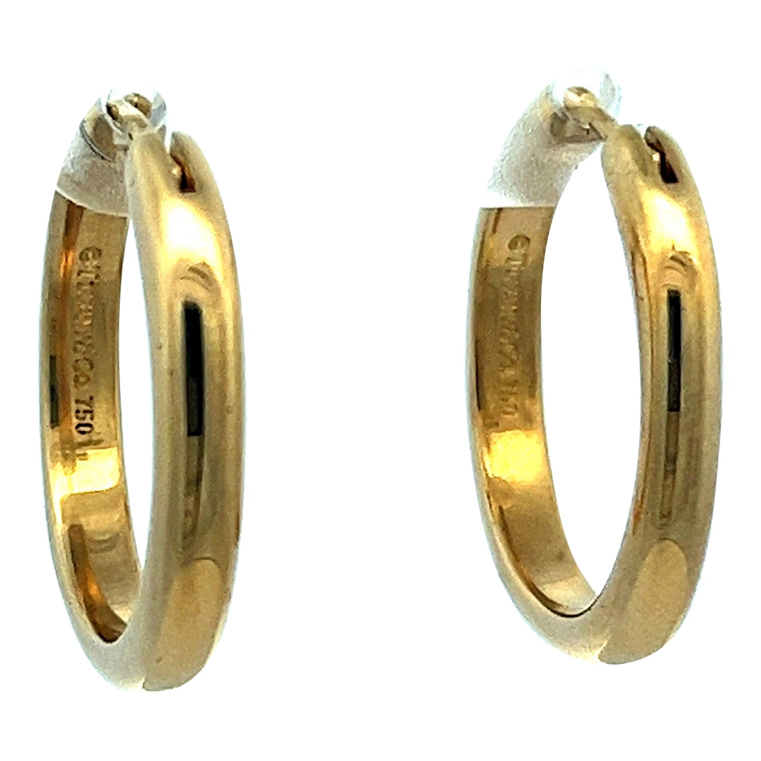 Tiffany & Co. 18 Karat Square Cushion Hoop Earrings in Yellow Gold