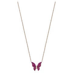14K Gold Butterfly Necklace, Butterfly Pendant Necklace