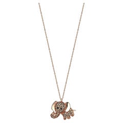 14k Gold Elephant Necklace. Dainty elephant necklace.