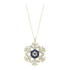 Snowflake charm necklace in 14k solid gold. Gold Snowflake Pendant. 
