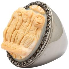 Amedeo "See No Evil" Cameo Ring