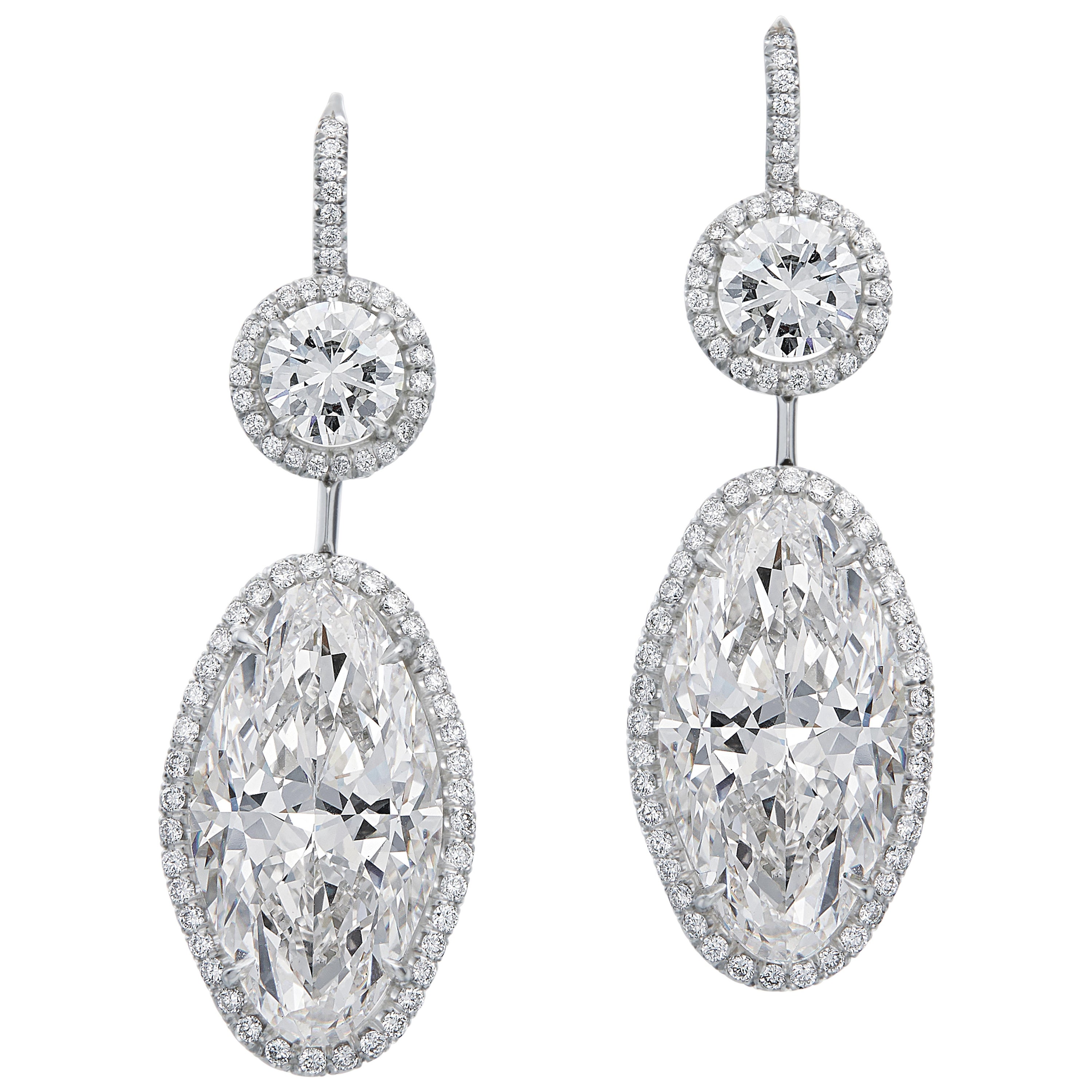 Diana  M. Platinum Fashion Earrings Featuring 33.44 Cts Diamonds
