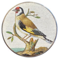 Antique 18th Century Goldfinch Micro Mosaic Box