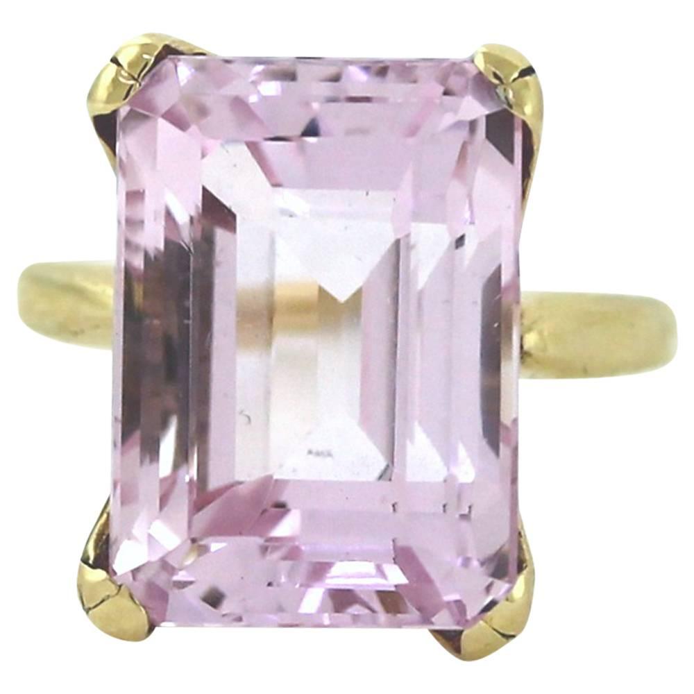 Pink Morganite Gold Ring
