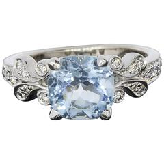 Penny Preville Aquamarine Diamond Gold Juliet Ring