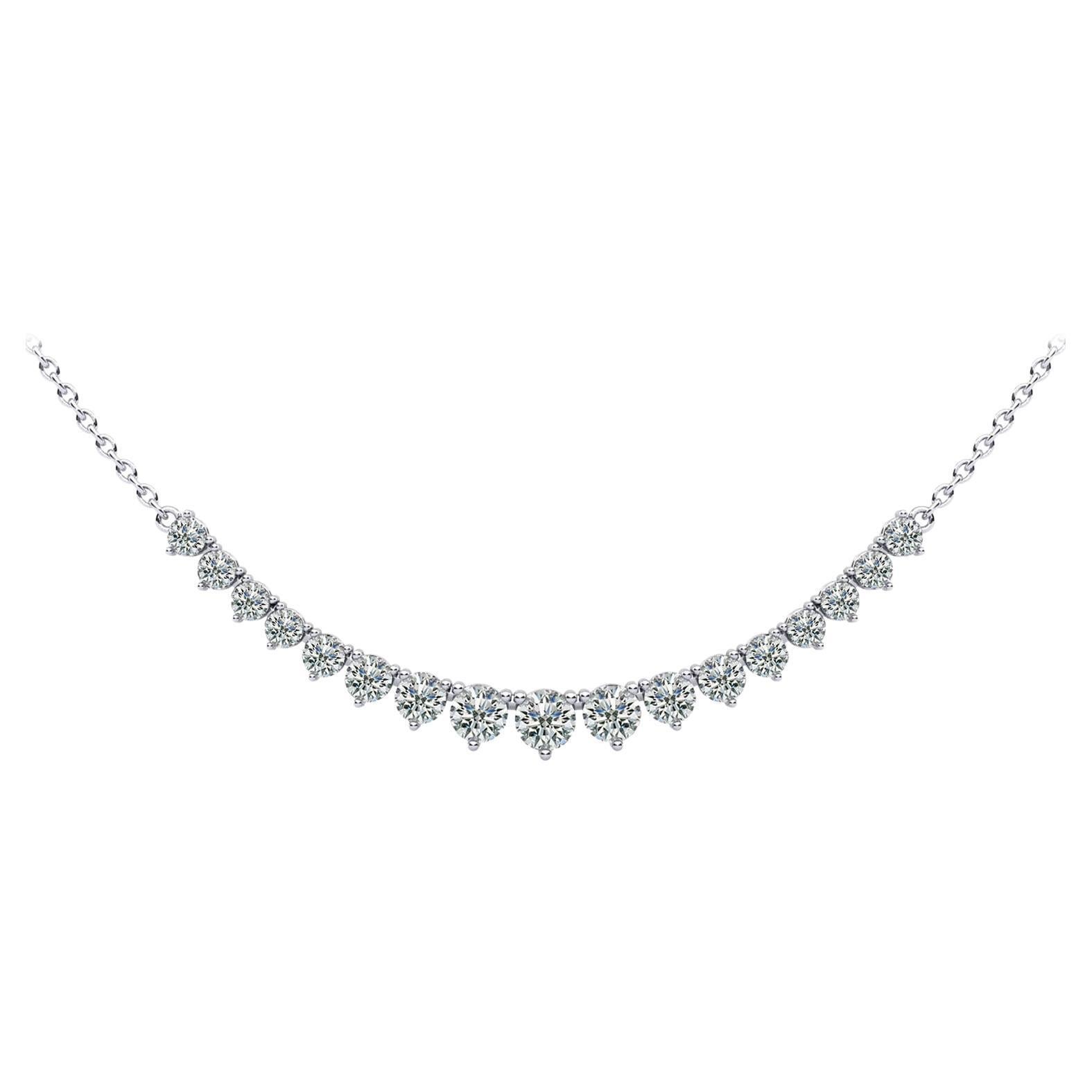 2.0ct Single Row White Gold Diamond Necklace