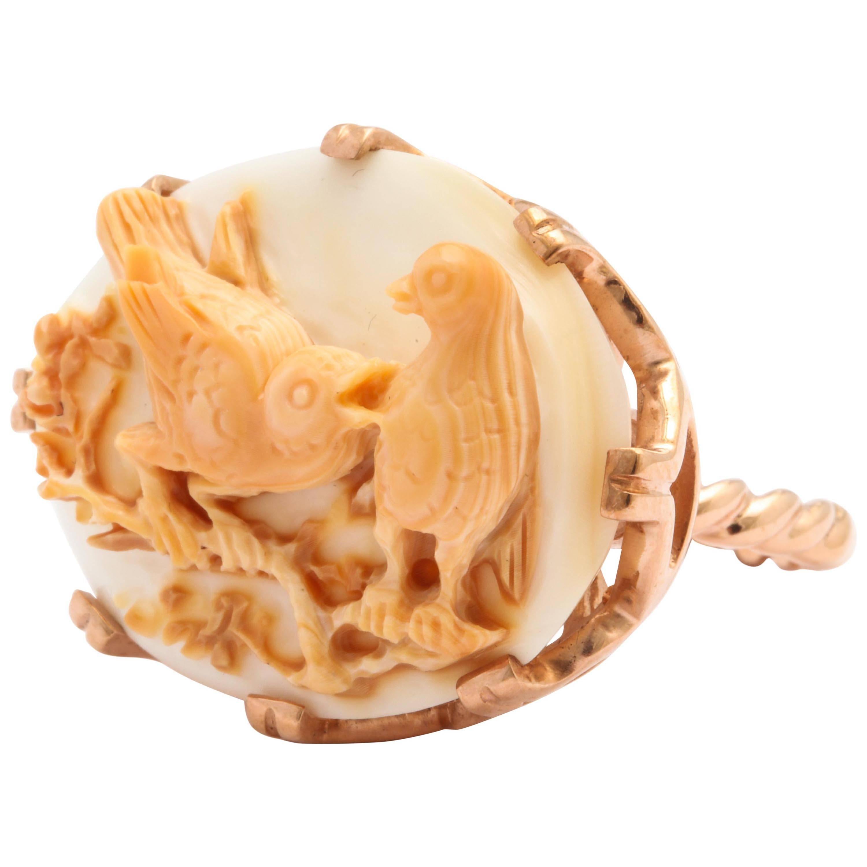 Amedeo Triple Carved Cameo Ring For Sale