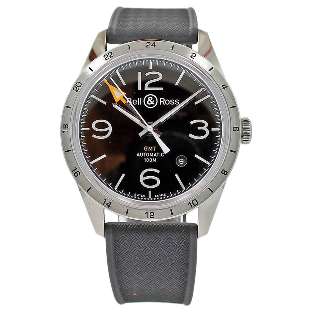 Bell & Ross Stainless Steel GMT Automatic Wristwatch For Sale