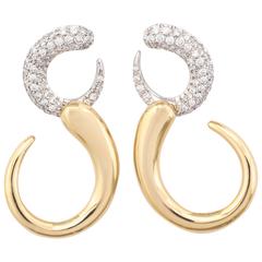 Faraone Mennella Gocce Diamond Gold Earrings. 6