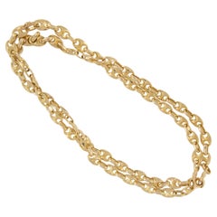 Vintage Rarely seen Van Cleef and Arpels 18 Karat Yellow Gold Gucci Anchor Chain 