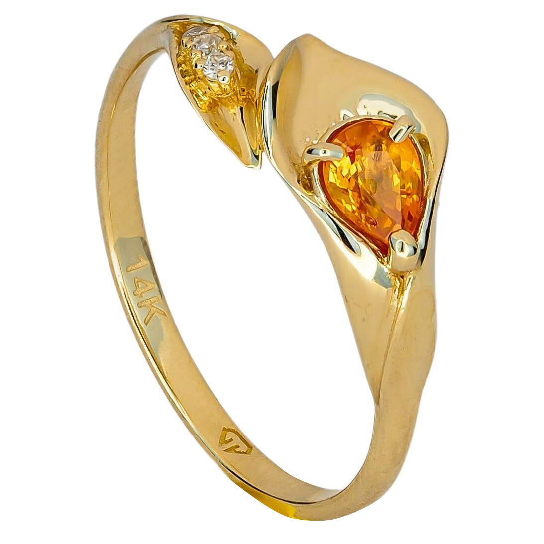 Calla lily butterfly store engagement ring