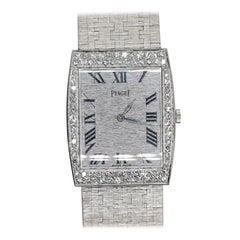 Lovely White Gold Piaget Ladies Watch With Diamonds Reference 9675