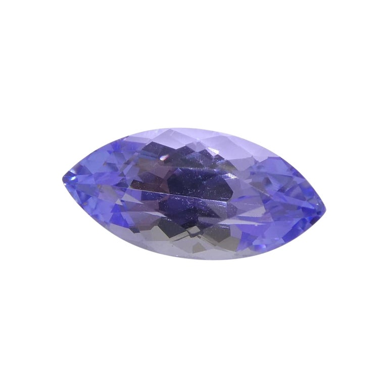 Women's or Men's 1.94ct Marquise Violet Blue Tanzinite from Tanzania For Sale