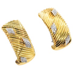 Roberto Coin - Orecchini a perno Omega con diamante 18k