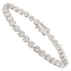 Alexander 10.85 Carat Diamond Three-Prong Tennis Bracelet White Gold