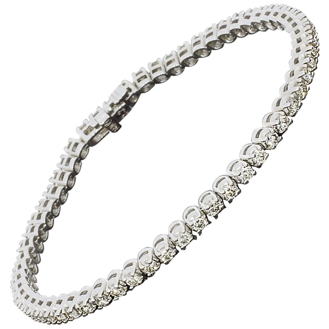 2 Carats Diamonds Gold Tennis Bracelet