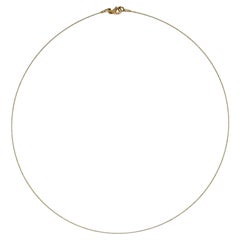 Italian 18 Karat Yellow Gold 18" Twist Cable Omega Wire Choker Necklace