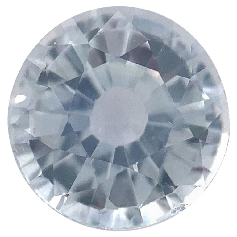 1.02ct Round Icy Blue Sapphire from Sri Lanka Unheated For Sale