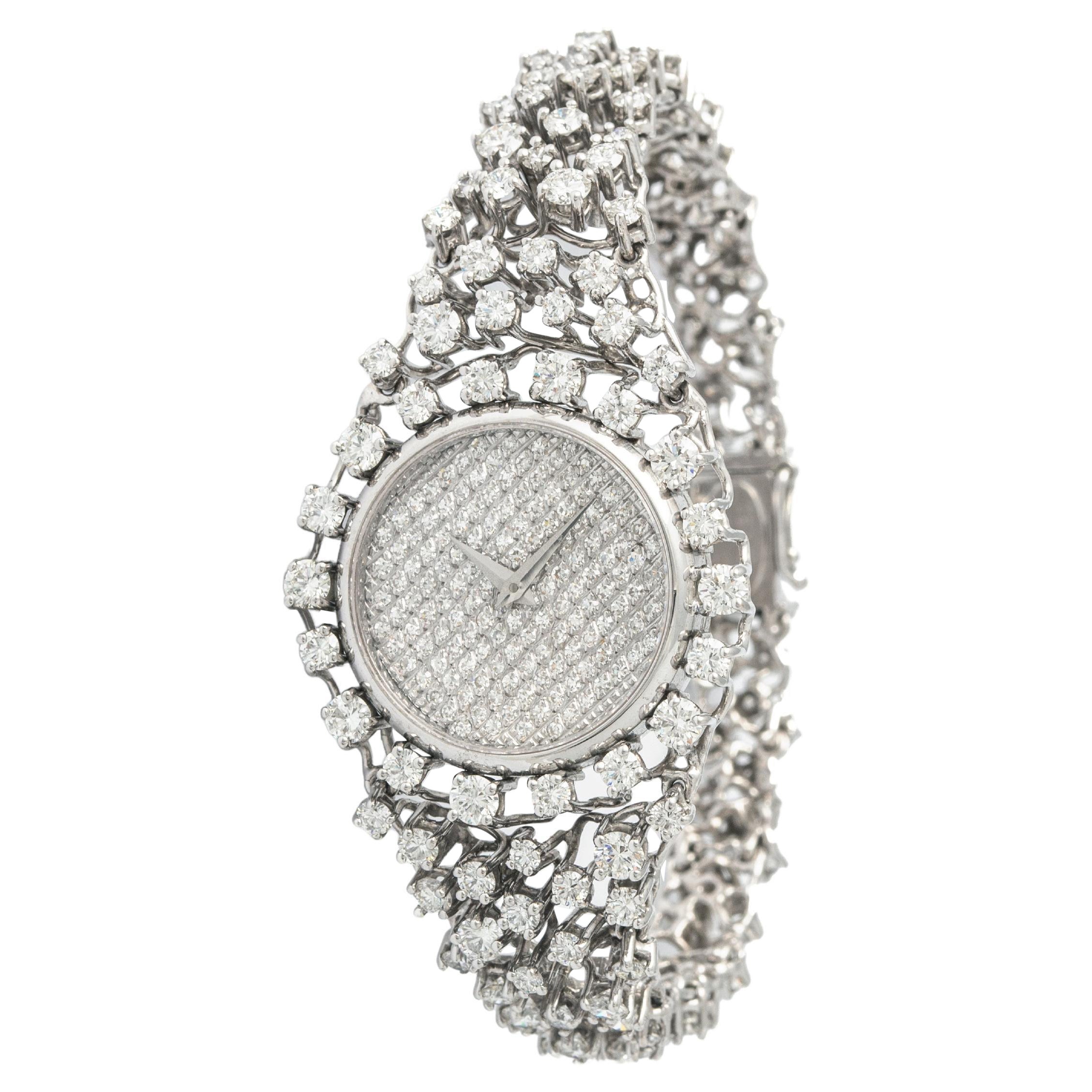 Julia-Plana Diamond White Gold 18K Wristwatch 1970S