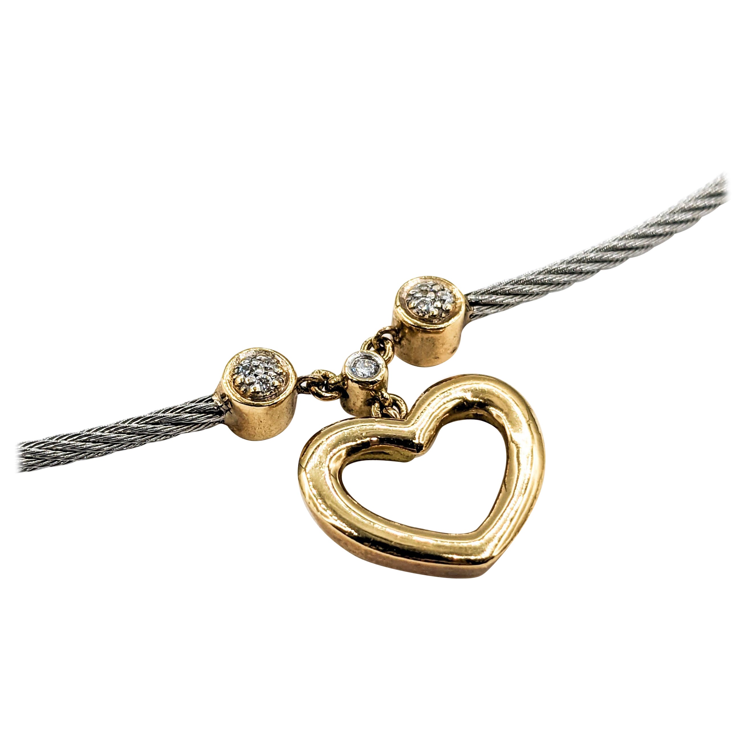 Charriol Diamond & 18K Gold Cable Necklace