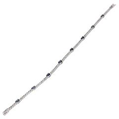 Luise Sapphire Diamond Gold Tennis Bracelet 