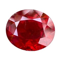 Shop Bright Red Garnet 10.35 carats Fancy Oval Cut Natural Tanzanian Gemstone