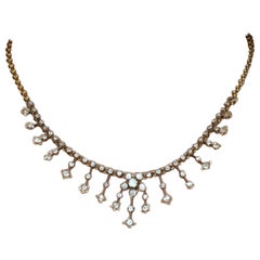 Antique Victorian Diamond Fringe Necklace