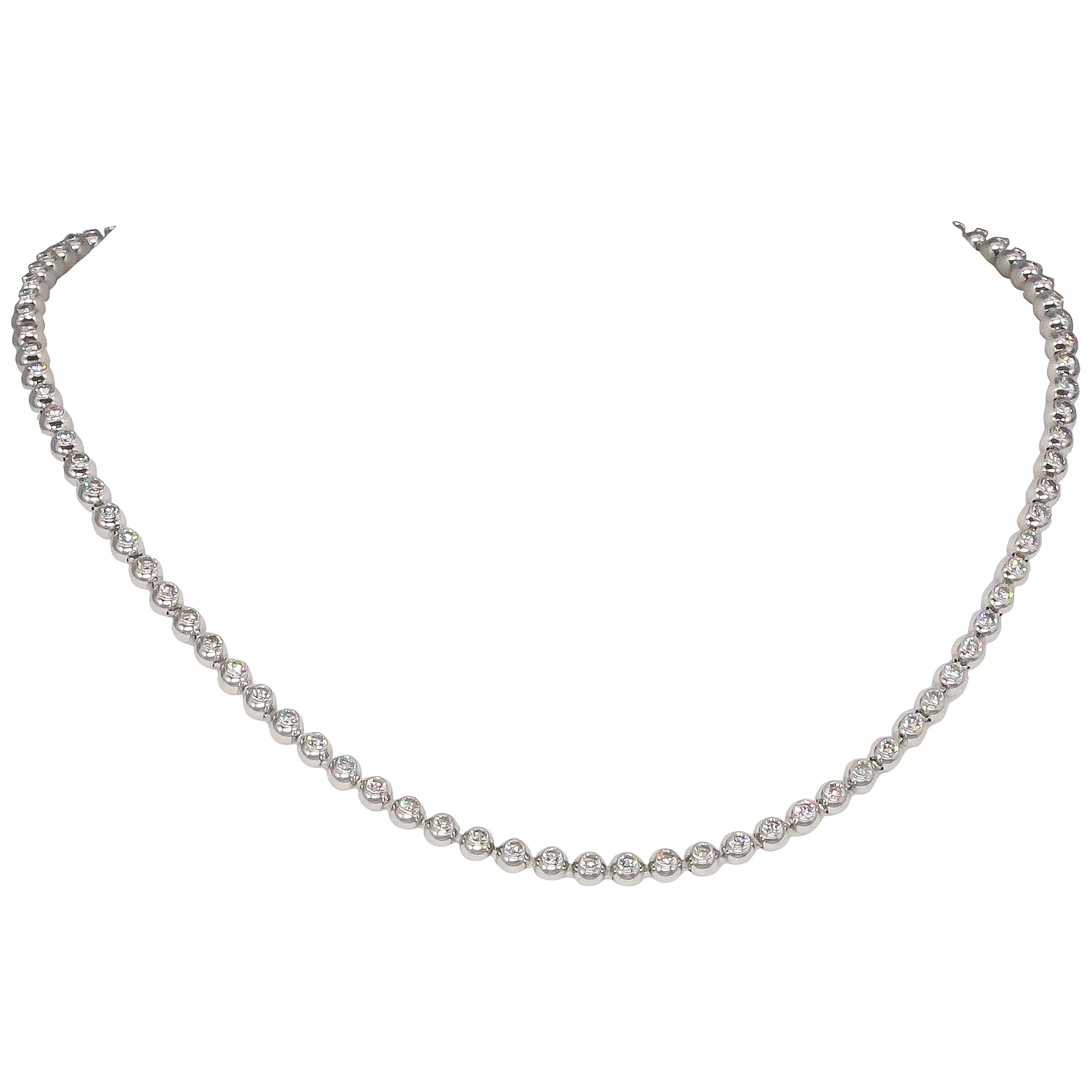 Cartier Perles et Diamants Diamond Gold Necklace at 1stDibs