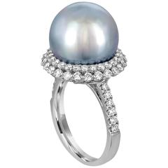 South Sea Pearl Diamond Gold Ring 4