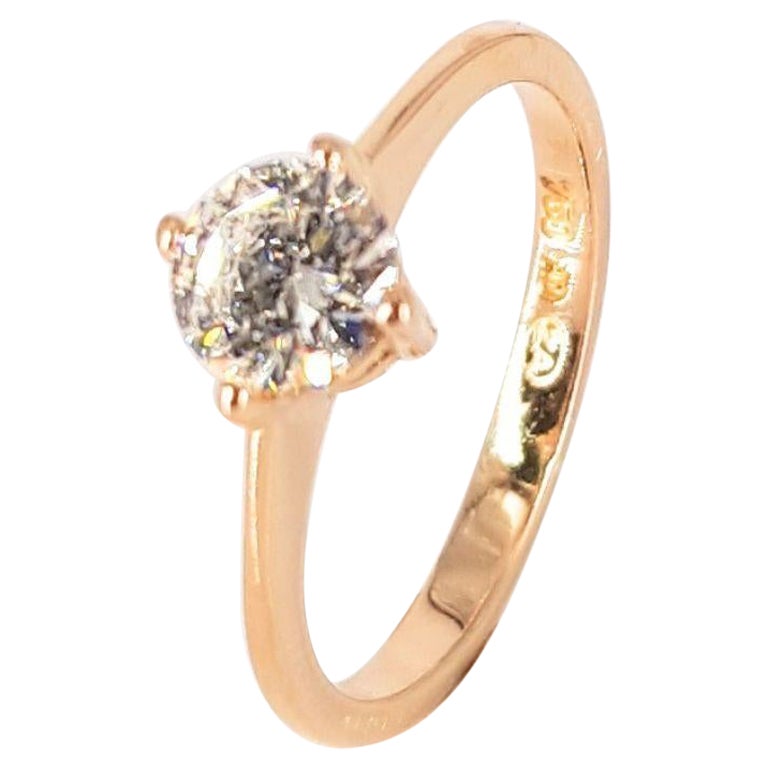 18ct Rose Gold Diamond Ring For Sale
