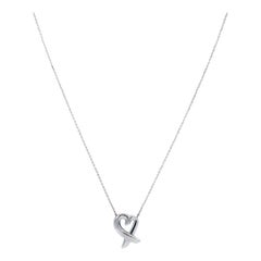Tiffany & Co. 925 Sterling Silver Paloma Picasso Loving Heart Necklace
