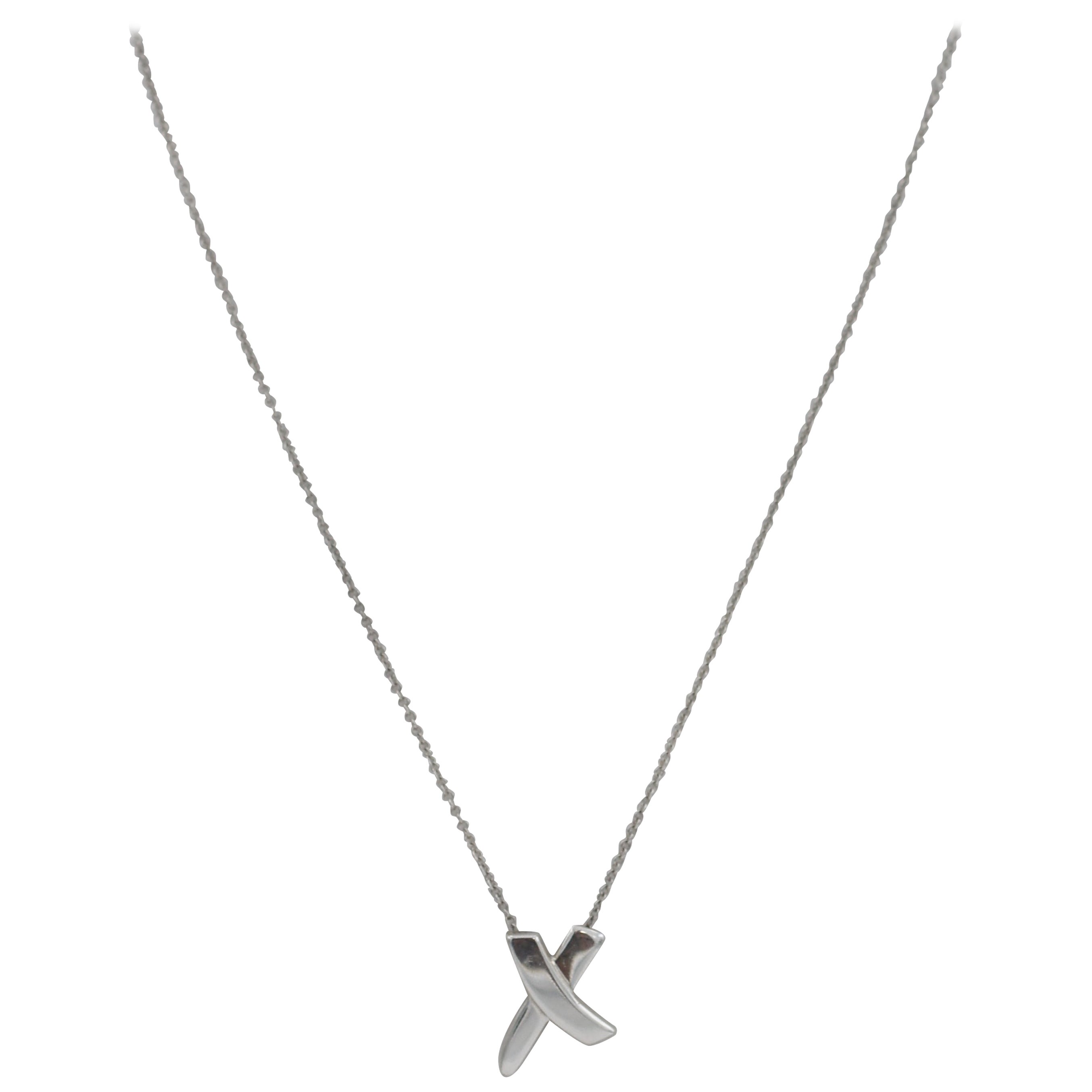 Tiffany and Co. Jean Schlumberger Platinum and Yellow Gold Diamond X  Necklace | Tiffany and co necklace, Yellow diamond necklace, Tiffany and co