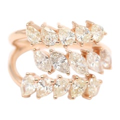 2.4 Ct Diamonds Marquise Pear Shape-cut Ring Pink Gold 14K Any Size, 2010